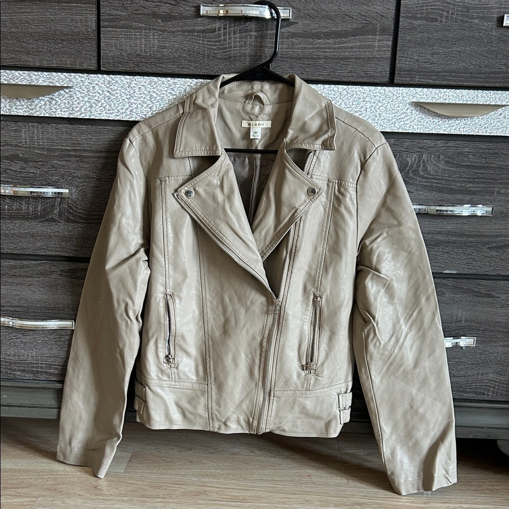 Forever 21 Light Tan Leather Jacket